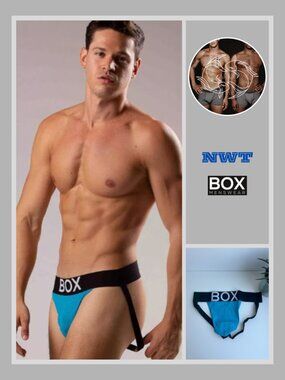 Box Menswear - Ribbed Jockstrap - Cobalt (S)